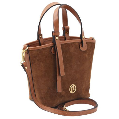 Glacette - Suede leather bucket bag